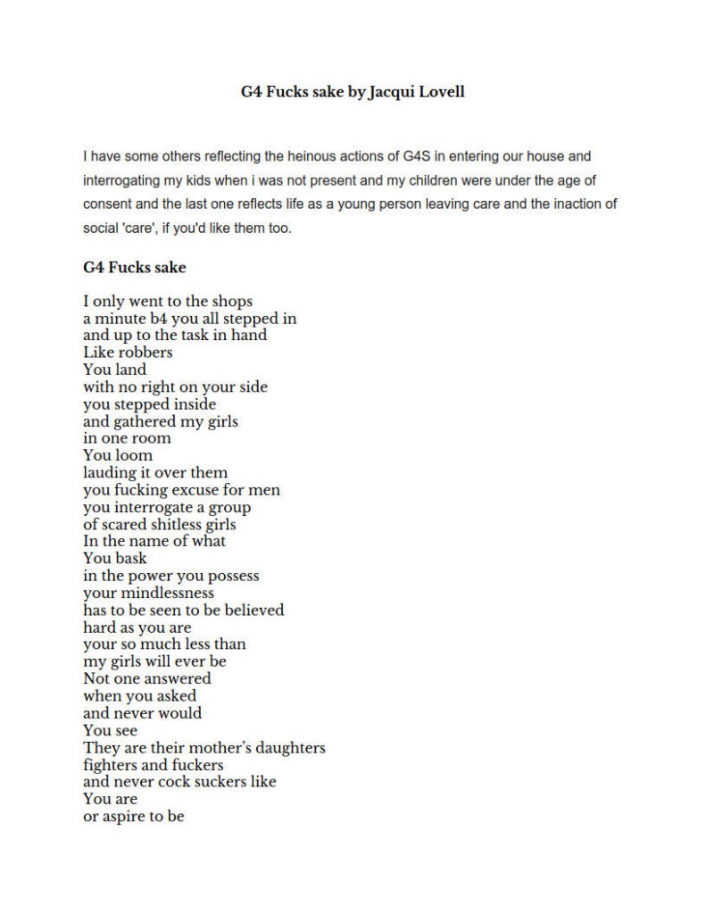 G4 Fucks sake by Jacqui Lovell