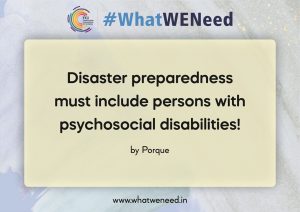 Disaster preparedness must include persons with psychosocial disabilities by