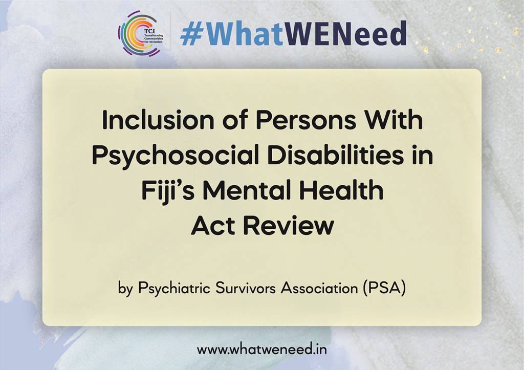 Inclusion of Persons With Psychosocial Disabilities in Fiji’s Mental Health Act Review