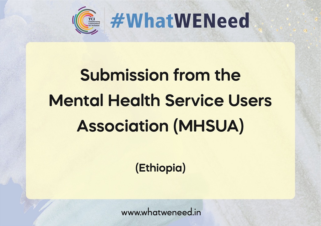 Submission from MHSUA Ethiopia